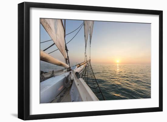 Sunset Cruise on the Western Union Schooner in Key West Florida, USA-Chuck Haney-Framed Photographic Print