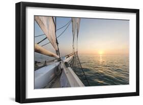 Sunset Cruise on the Western Union Schooner in Key West Florida, USA-Chuck Haney-Framed Photographic Print