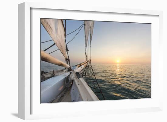 Sunset Cruise on the Western Union Schooner in Key West Florida, USA-Chuck Haney-Framed Photographic Print