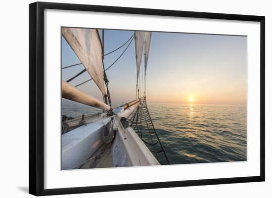 Sunset Cruise on the Western Union Schooner in Key West Florida, USA-Chuck Haney-Framed Photographic Print