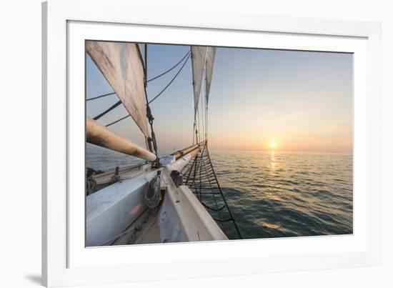 Sunset Cruise on the Western Union Schooner in Key West Florida, USA-Chuck Haney-Framed Photographic Print