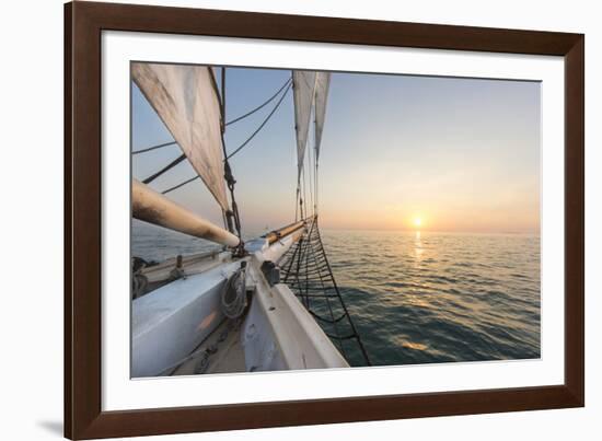 Sunset Cruise on the Western Union Schooner in Key West Florida, USA-Chuck Haney-Framed Photographic Print