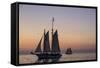 Sunset Cruise on the Western Union Schooner in Key West Florida, USA-Chuck Haney-Framed Stretched Canvas