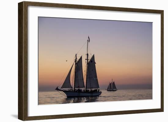 Sunset Cruise on the Western Union Schooner in Key West Florida, USA-Chuck Haney-Framed Photographic Print