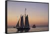 Sunset Cruise on the Western Union Schooner in Key West Florida, USA-Chuck Haney-Framed Stretched Canvas