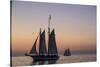 Sunset Cruise on the Western Union Schooner in Key West Florida, USA-Chuck Haney-Stretched Canvas