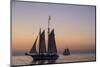 Sunset Cruise on the Western Union Schooner in Key West Florida, USA-Chuck Haney-Mounted Photographic Print
