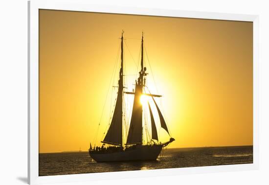 Sunset Cruise Schooner in Key West Florida, USA-Chuck Haney-Framed Photographic Print