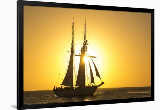 Sunset Cruise Schooner in Key West Florida, USA-Chuck Haney-Framed Photographic Print