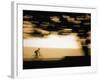 Sunset Cylcist Silhouette-null-Framed Photographic Print