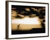 Sunset Cylcist Silhouette-null-Framed Photographic Print