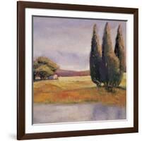 Sunset Cypress-Adina Langford-Framed Art Print