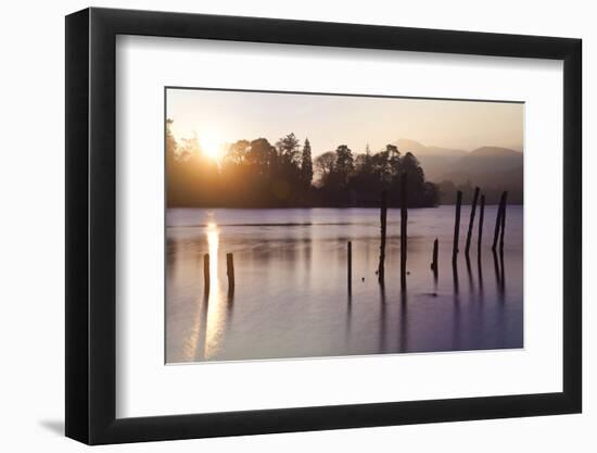 Sunset, Derwent Water, Lake District, Cumbria, UK-Peter Adams-Framed Photographic Print