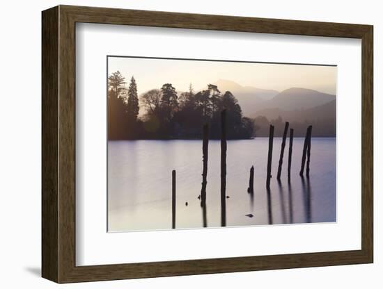 Sunset, Derwent Water, Lake District, Cumbria, UK-Peter Adams-Framed Photographic Print