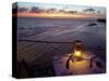 Sunset Dining on the Jetty, Fundu Lagoon Resort, Pemba Island, Zanzibar, East Africa-Paul Harris-Stretched Canvas