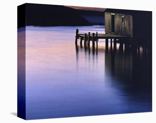 Sunset Dock-Derek Jecxz-Stretched Canvas