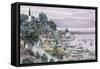 Sunset, East Bay Mackinac-Stanton Manolakas-Framed Stretched Canvas