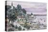 Sunset, East Bay Mackinac-Stanton Manolakas-Stretched Canvas