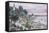 Sunset, East Bay Mackinac-Stanton Manolakas-Framed Stretched Canvas