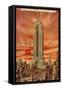 Sunset, Empire State Building, New York City-null-Framed Stretched Canvas