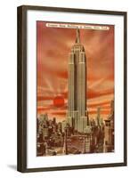 Sunset, Empire State Building, New York City-null-Framed Art Print