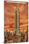 Sunset, Empire State Building, New York City-null-Mounted Art Print