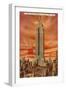 Sunset, Empire State Building, New York City-null-Framed Art Print