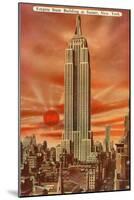 Sunset, Empire State Building, New York City-null-Mounted Art Print
