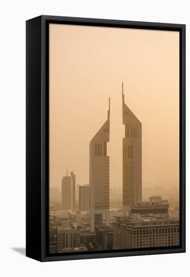 Sunset Engulfs the Jumeirah Emirates Towers Hotel Dubai, Uae-Michael DeFreitas-Framed Stretched Canvas