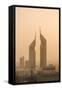 Sunset Engulfs the Jumeirah Emirates Towers Hotel Dubai, Uae-Michael DeFreitas-Framed Stretched Canvas