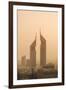 Sunset Engulfs the Jumeirah Emirates Towers Hotel Dubai, Uae-Michael DeFreitas-Framed Premium Photographic Print