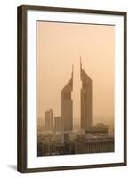 Sunset Engulfs the Jumeirah Emirates Towers Hotel Dubai, Uae-Michael DeFreitas-Framed Photographic Print