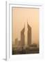 Sunset Engulfs the Jumeirah Emirates Towers Hotel Dubai, Uae-Michael DeFreitas-Framed Photographic Print