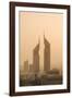 Sunset Engulfs the Jumeirah Emirates Towers Hotel Dubai, Uae-Michael DeFreitas-Framed Photographic Print