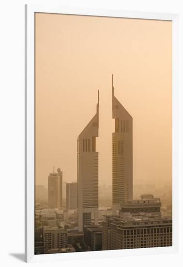 Sunset Engulfs the Jumeirah Emirates Towers Hotel Dubai, Uae-Michael DeFreitas-Framed Photographic Print