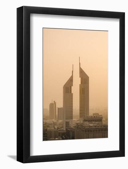 Sunset Engulfs the Jumeirah Emirates Towers Hotel Dubai, Uae-Michael DeFreitas-Framed Photographic Print