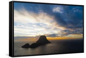 Sunset, Es Vedra and Vedranell, Ibiza, Balearic Islands, Spain, Mediterranean, Europe-Emanuele Ciccomartino-Framed Stretched Canvas