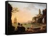 Sunset, Fishermen Pulling in their Nets, 1760-Claude Joseph Vernet-Framed Stretched Canvas