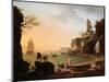 Sunset, Fishermen Pulling in their Nets, 1760-Claude Joseph Vernet-Mounted Premium Giclee Print