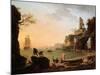 Sunset, Fishermen Pulling in their Nets, 1760-Claude Joseph Vernet-Mounted Giclee Print