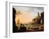 Sunset, Fishermen Pulling in their Nets, 1760-Claude Joseph Vernet-Framed Giclee Print