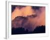 Sunset Fog in Valley, Morton Overlook, Great Smoky Mountains National Park, Tennessee, USA-Adam Jones-Framed Photographic Print