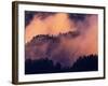 Sunset Fog in Valley, Morton Overlook, Great Smoky Mountains National Park, Tennessee, USA-Adam Jones-Framed Photographic Print