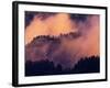 Sunset Fog in Valley, Morton Overlook, Great Smoky Mountains National Park, Tennessee, USA-Adam Jones-Framed Photographic Print