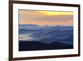 Sunset from Blue Ridge Parkway, North Carolina in fall.-Adam Jones-Framed Photographic Print