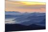 Sunset from Blue Ridge Parkway, North Carolina in fall.-Adam Jones-Mounted Photographic Print