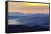 Sunset from Blue Ridge Parkway, North Carolina in fall.-Adam Jones-Framed Stretched Canvas