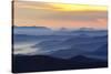 Sunset from Blue Ridge Parkway, North Carolina in fall.-Adam Jones-Stretched Canvas