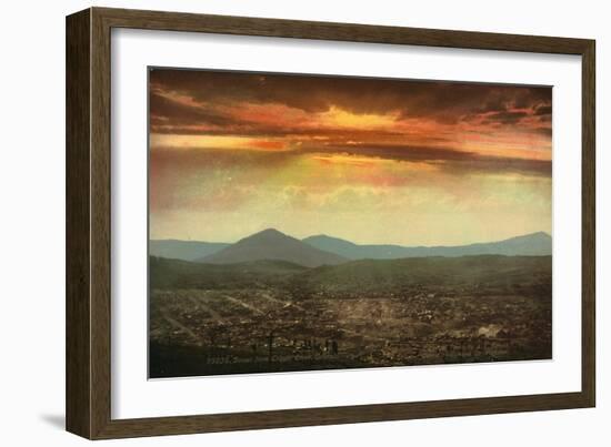 Sunset from Cripple Creek, Colorado, C.1899-null-Framed Giclee Print