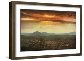 Sunset from Cripple Creek, Colorado, C.1899-null-Framed Giclee Print